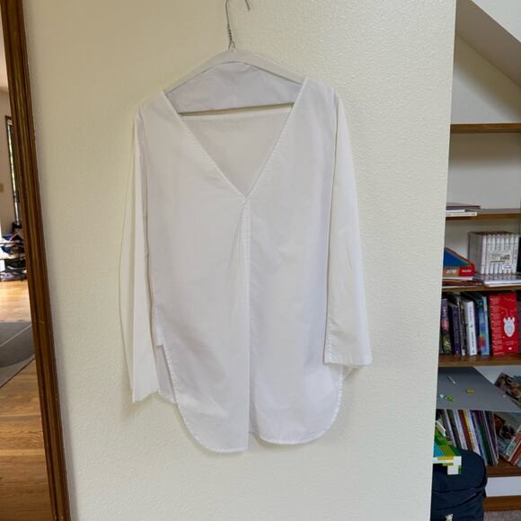 Khaite Cotton Poplin Blouse in White Size S - Picture 2 of 4